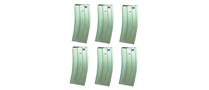 Classic Army M16 Magazine (300Rd) 6pc/Set - Silver